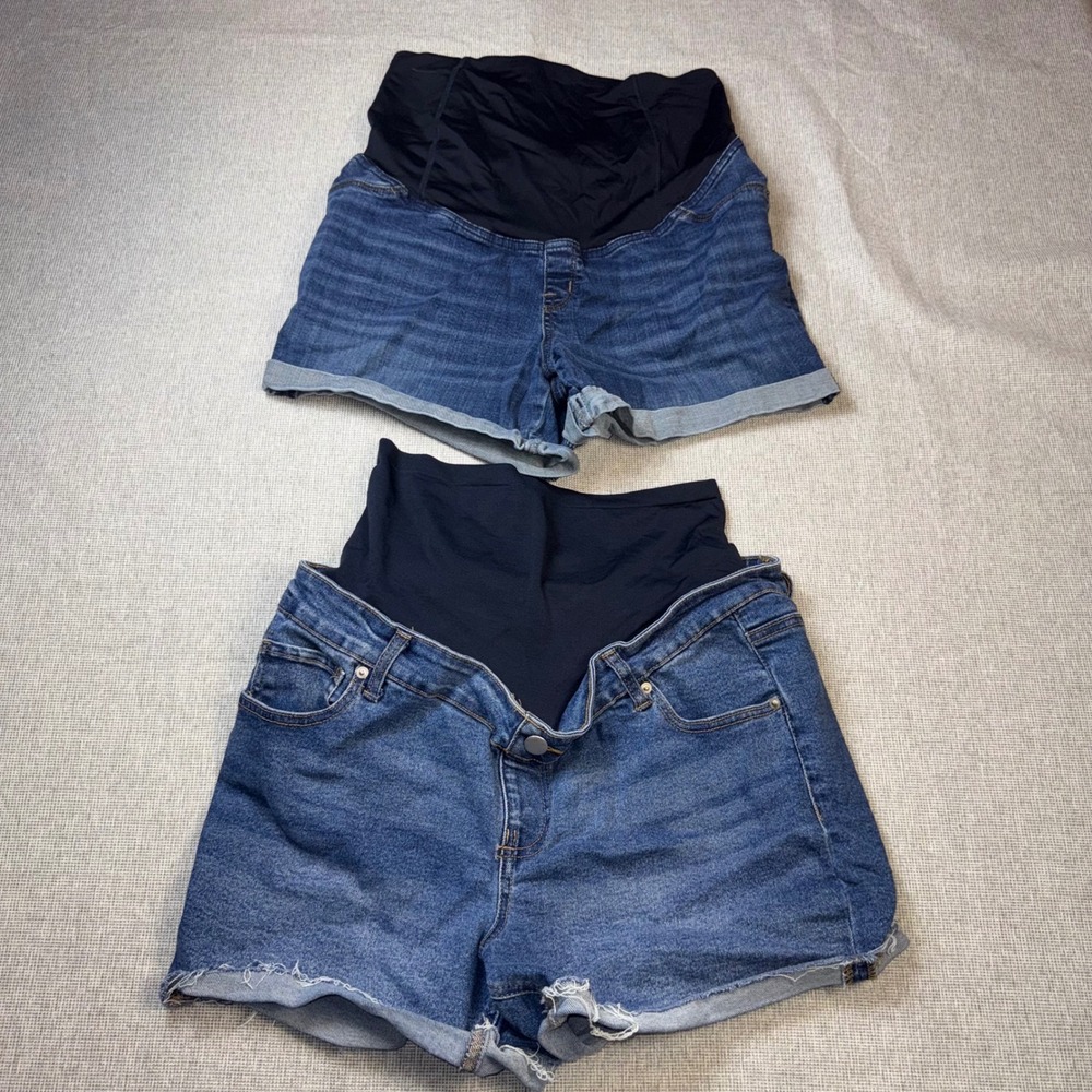 Isabel Maternity & Time and Tru Denim Shorts Bundle Blue Size 10 12 L 2 Pack